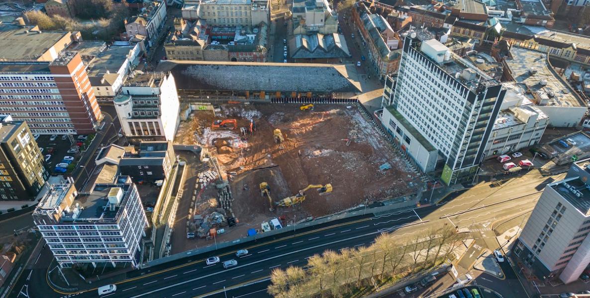 Aerial view of Animate development site Aerial view of Animate development site