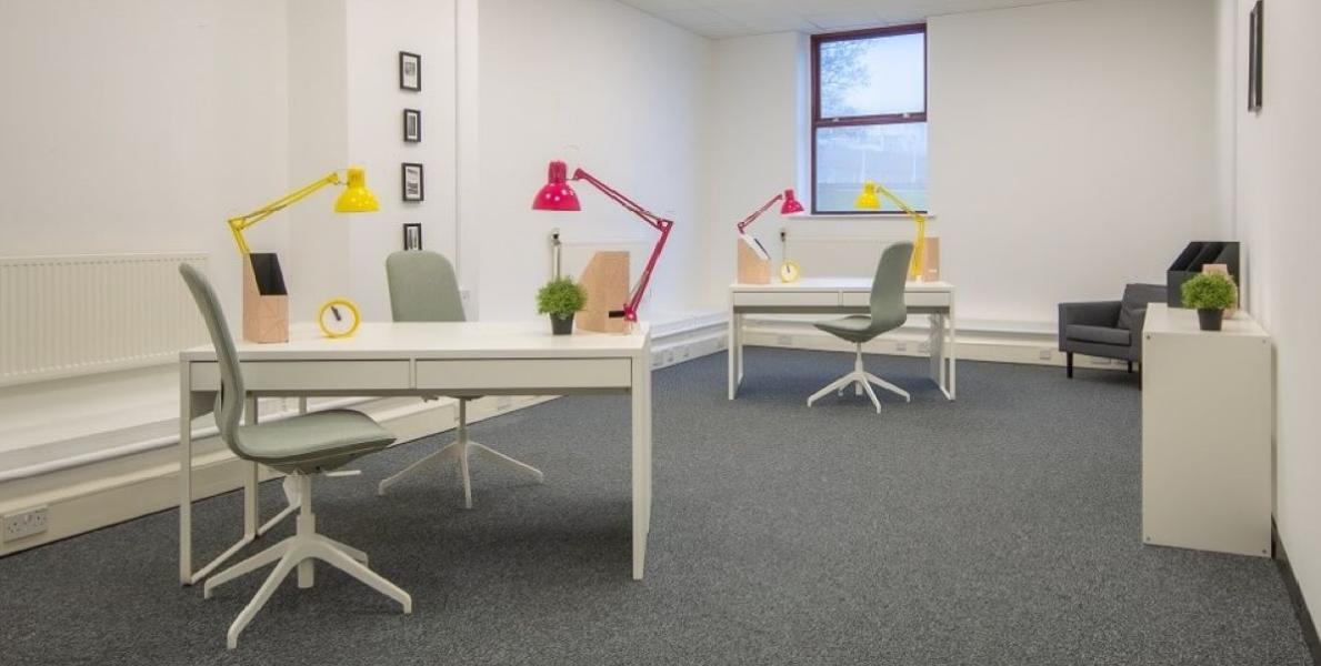 Room with modern office space Room with modern office space